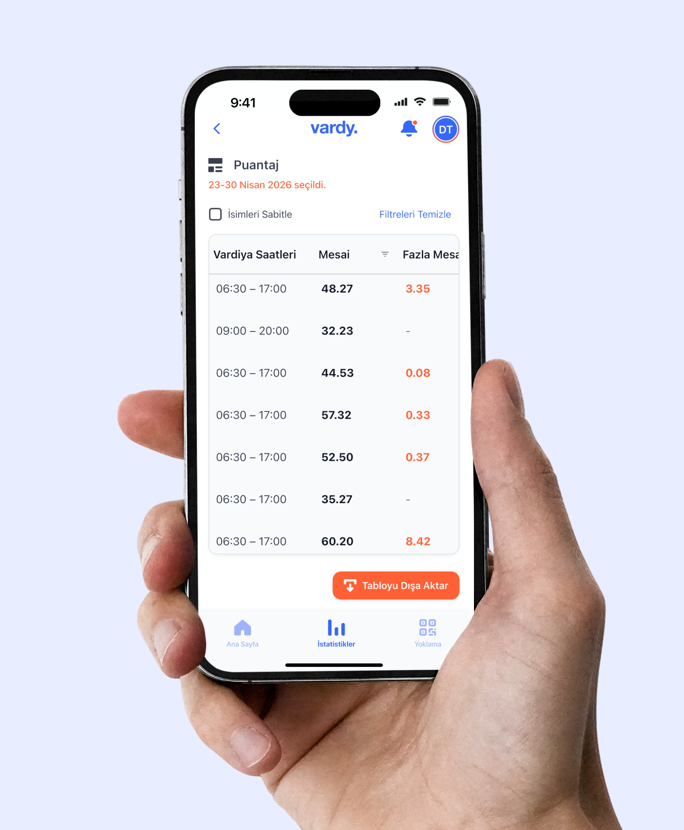 Puantaj Hesaplama ve Mesai Takip Programı